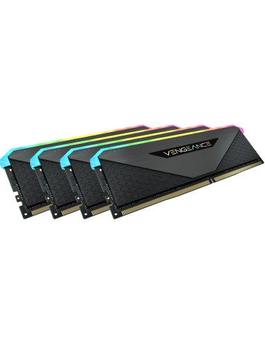 Memoria Ram Corsair Ddr4 3600 128gb C18 Vengeance Rgb Rt K4 4x32gb, 1.35v, Black Amd 18-22-22-42