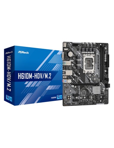 Placa Base Asrock H610m-hdv/m.2 Lga1700 2x Ddr4 Dimm Hdmi Dp 1xpcie 4.0 X16 2xpcie 3.0 X1