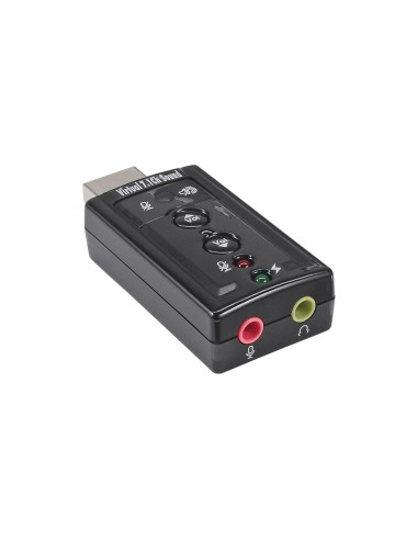 Tarjeta De Sonido Usb Inline Con Sonido Envolvente Virtual 7.1