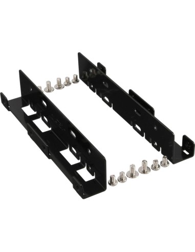 Inline Soporte Dos Hdd/ssd De 2,5" A Hdd De 3,5" Con Tornillos, Negro