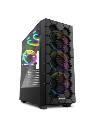 Caja Pc Sharkoon Rgb Hex Atx 2xusb3.0 Sin Fuente Negro