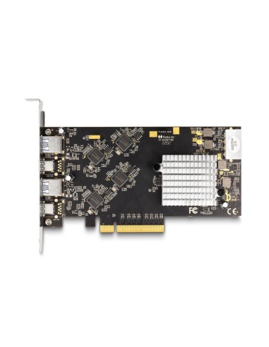 Delock 90097 Tarjeta Pci Express X8 Con 2 X Usb 20 Gbps Usb Type-c Hembra Y 2 X Usb 10 Gbps Tipa-a Hembra - Quad Channel