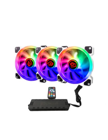 Talius Iris Spectrum Argb/cronos Pack 3 Ventiladores 120mm + Centralita. Color Blanco