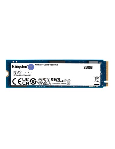 Disco Ssd Kingston Nv2 M.2 250gb Pcie G4x4 2280  Rw: 3000/1300mb/s, 80tbw Nvme