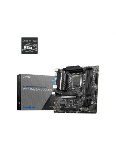 Placa Base Msi Pro H610m-g Ddr4 Lga 1700 1xhdmi 1xvga 1xdp