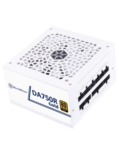 Fuente De Alimentación Silverstone Sst-da750r-gma-www  Para Pc Blanca, 1x Atx3.0 De 12 Pines, 4x Pcie, Gestión De Cables, 7...