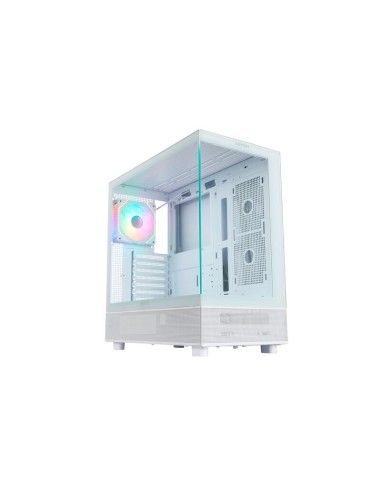 Caja Pc Abysm Danube Sava H400 White  Atx, Itx, Micro Atx - Lateral Y Frontal Cristal Templado - 3.5" Y 2.5" - Usb-a,