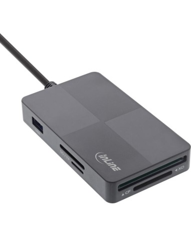 Lector De Tarjetas Inline® 8in2 Hub, Usb-c A 3xusb-a Und Sd+tf+ Ms+ Xd +cf