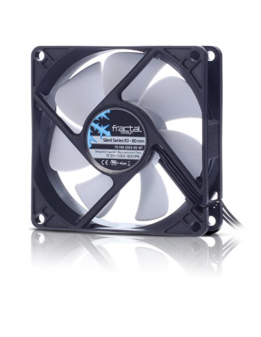 Ventilador Fractal Design Silent Series R3 80 Mm  8 Cm Negro, Blanco Ventilador, 8 Cm, 1600 Rpm, 18,1 Db, 20,2 Cfm, Negro, Bl...