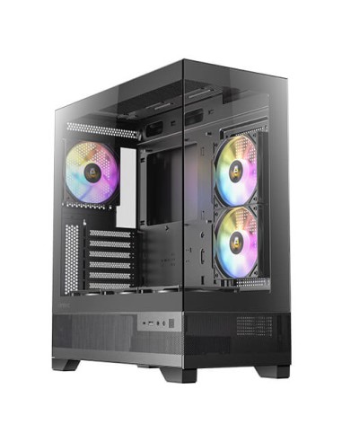 Caja Pc Semitorre Atx Cx700 Rgb Elite Negro Antec Int:2x3.5,2x2.5/ 1xusb3.0, 1xusb3.2 Tipo C/ Audio In/out/ Panel De Cristal ...