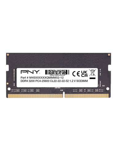 Memoria Pny Ddr4 8gb So-dimm De 260 Espigas 3200 Mhz / Pc4-25600 1.2 V Cl22