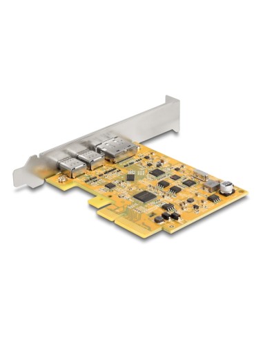 Delock 90161 Tarjeta Pci Express X4 A 1 X Usb Type-c 10 Gbps Externo Hembra + 1 X Usb Type-c 10 Gbps Externo (modo Dp Alt...