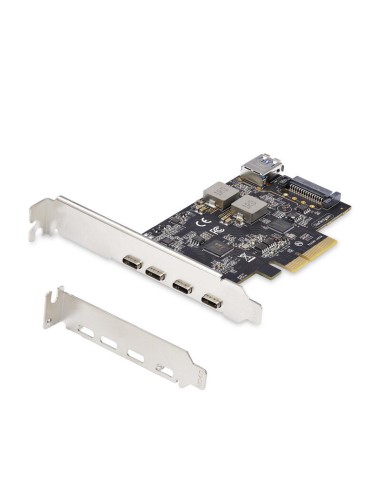 Tarjeta Pcie Startech.com  De 5 Puertos Usb De 10gbps 4x Usb-c / 1x Usb-a - Hub Concentrador Interno Usb 3.2 De 10gbps - Tarj...