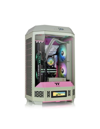 Caja Pc Thermaltake The Tower 300 Verde Claro/rosa, Vidrio Templado Ca-1y4-00sjwn-00