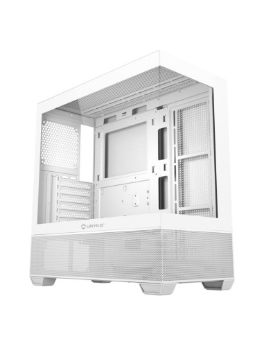 Caja Pc Unykach Revelat White  Atx, Micro Atx, Itx - Frontal Y Lateral De Vidrio Templado - 3.5", 2.5" - Usb-a 3.0, Usb-c Y