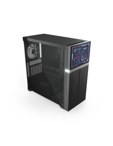 Caja Pc Valkyrie Vk02 Lcd Negra, Vidrio Templado Vk-case02lcd