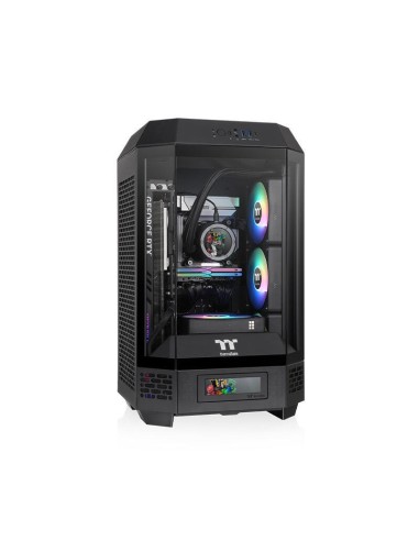 Caja Pc Thermaltake The Tower 250 Negra, Vidrio Templado Ca-1z9-00s1wn-00