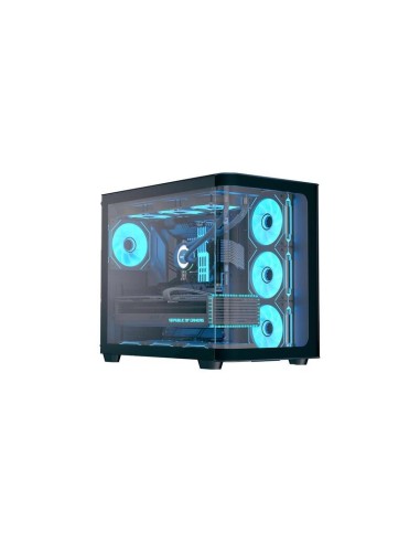 Caja Pc Aerocool P500c-g-bk-v1 Negra, Vidrio Templado X 3 Accm-pn01043.11