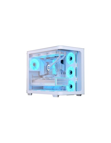 Caja Pc Aerocool P500c-g-wt-v1 Blanca, Vidrio Templado X 3 Accm-pn01043.21