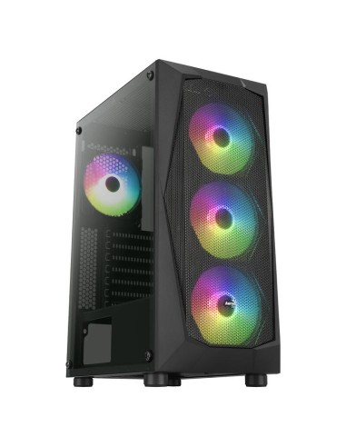 Aerocool Falcon A-bk-v2, Caja Torre Negra, Vidrio Templado Accm-pv41142.11