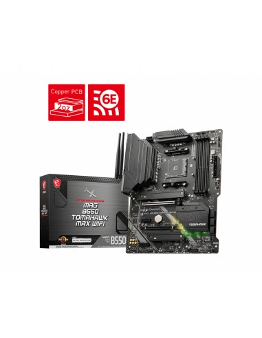 Placa Base Msi Amd Am4 Mag B550 Tomahawk Max Wifi Atx, 4xddr4 3200 6xsata3 Usb3.1 M.2