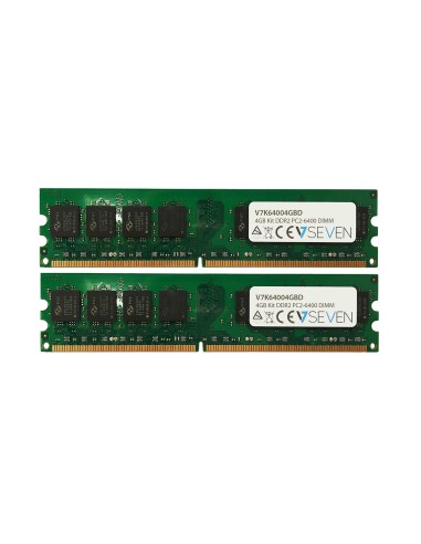 Memoria Ram V7 Ddr2 2x2gb Kit 800mhz Cl6 Non Ecc Dimm Pc2-6400 1.8v Leg