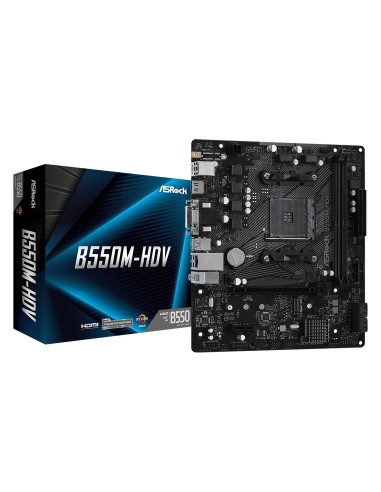 Placa Base Asrock Am4 B550m-hdv M-atx/2xddr4/4xsata6/1xusb 3.2/2xusb 2.0 90-mxbdj0-a0uayz