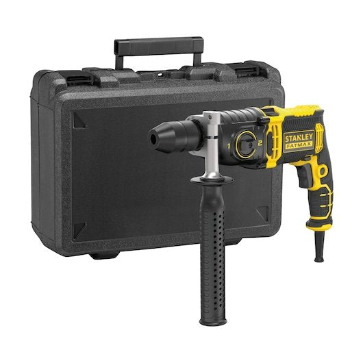 Stanley Fmeh1100k-Qs 1100w 2-Gear Percussion Hammer Drill With Kitbox, Black