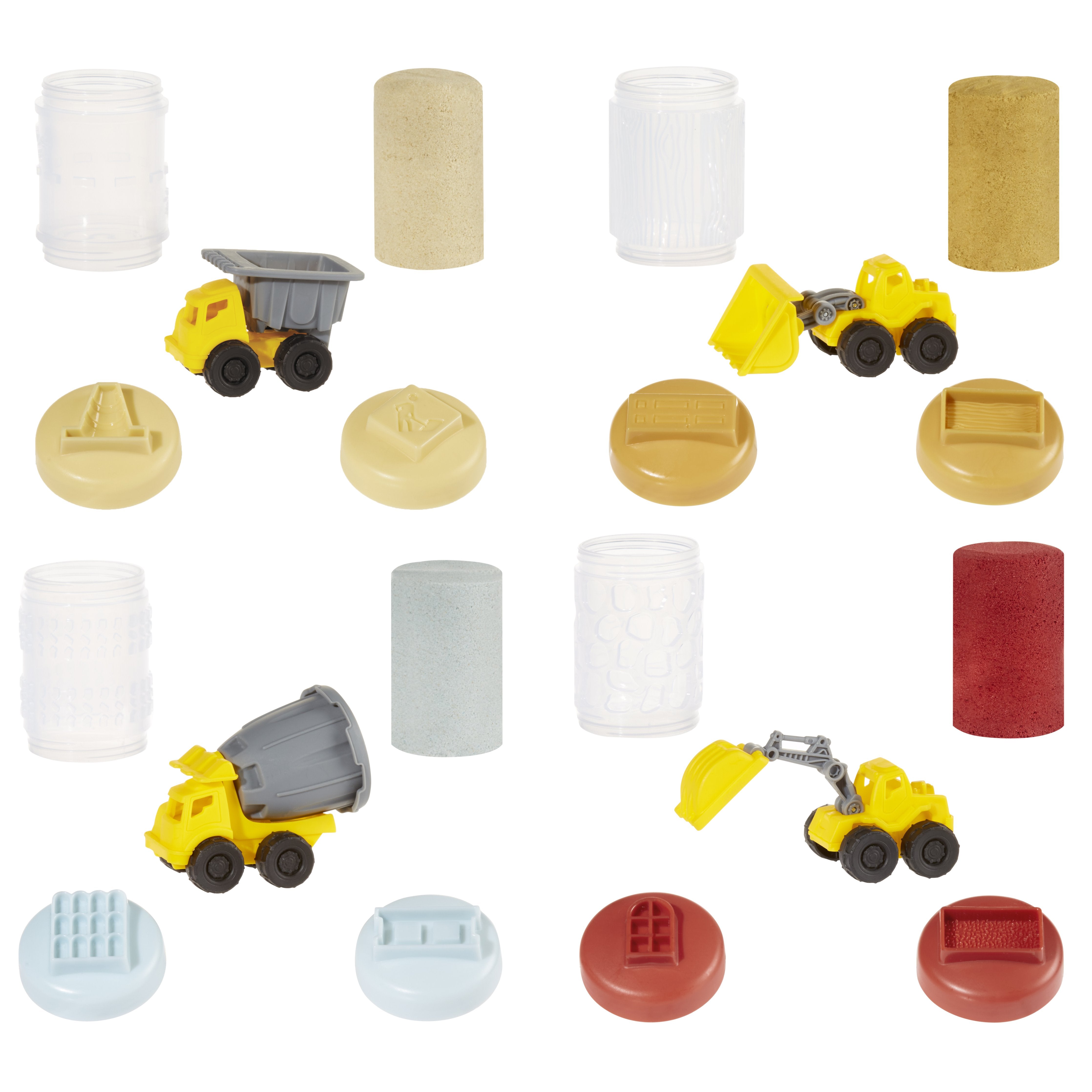 EAN 0035051532934 - MGA Entertainment Wonder Factory Never Dry Sand Construction Trucks - Blue + Cement Mixer imagen 7
