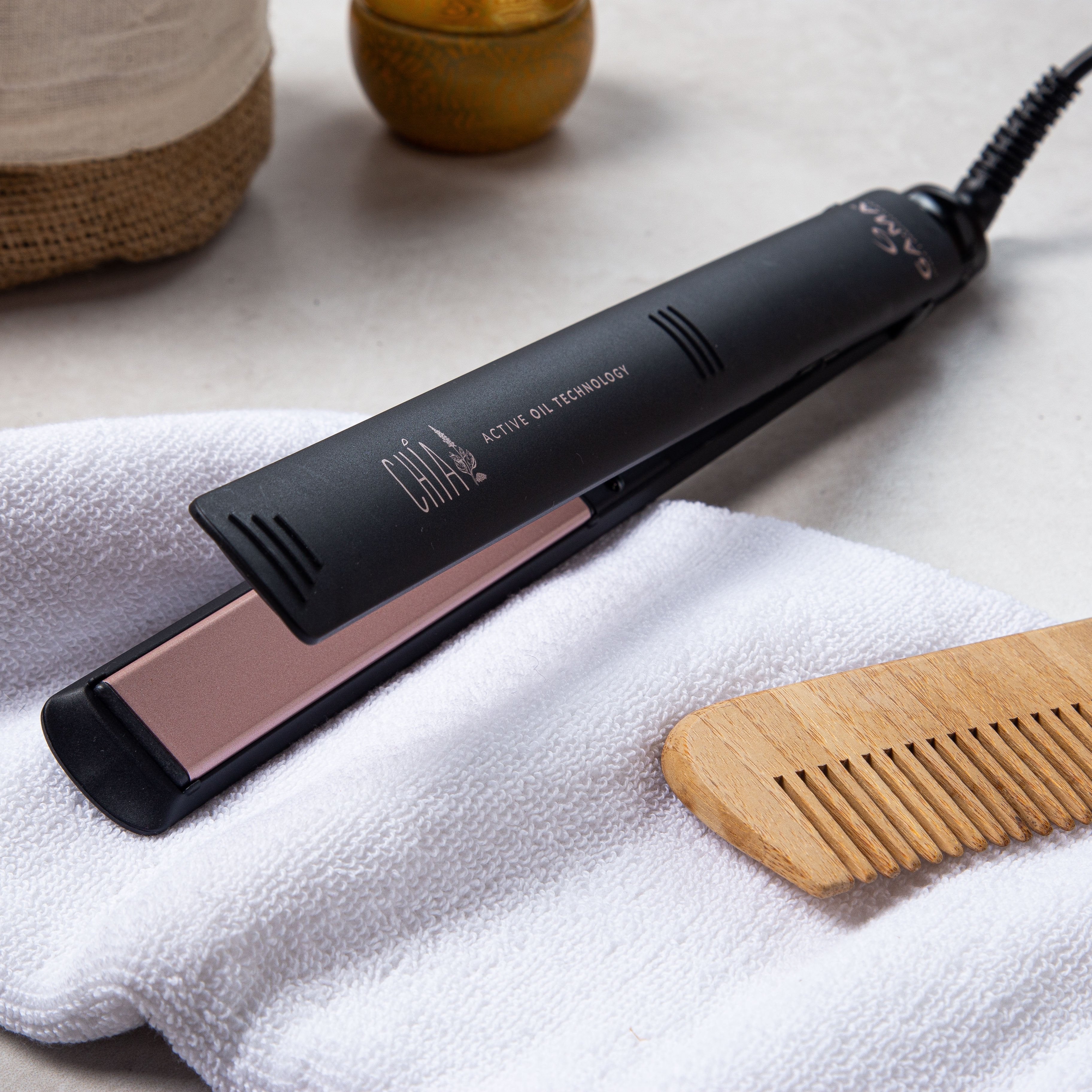 Plancha De Pelo Ga.Ma Gi0226 Elegance Chia , Negro