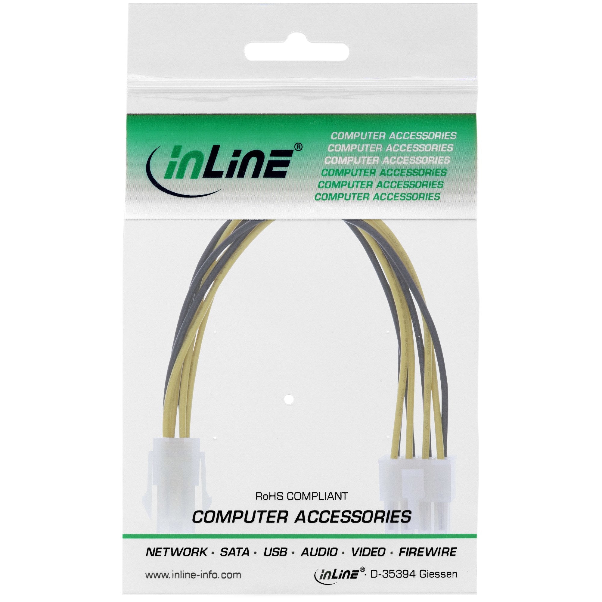 Adaptador De Alimentación De La Placa Base Inline 12v Atx1.3 Conector De 4 Pines A Atx2.0 Enchufe De 8 Pines