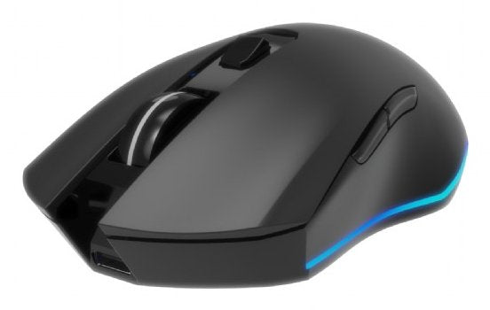 Raton Gaming Gembird Rgb Inalambrico Recargable De 6 Botones "Firebolt" Negro
