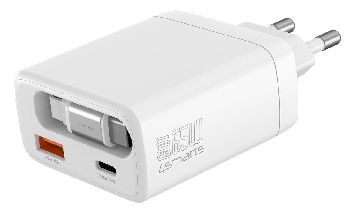 4smarts Cargador De Pared Pdplug Slim 65w Gan Jojo, Blanco