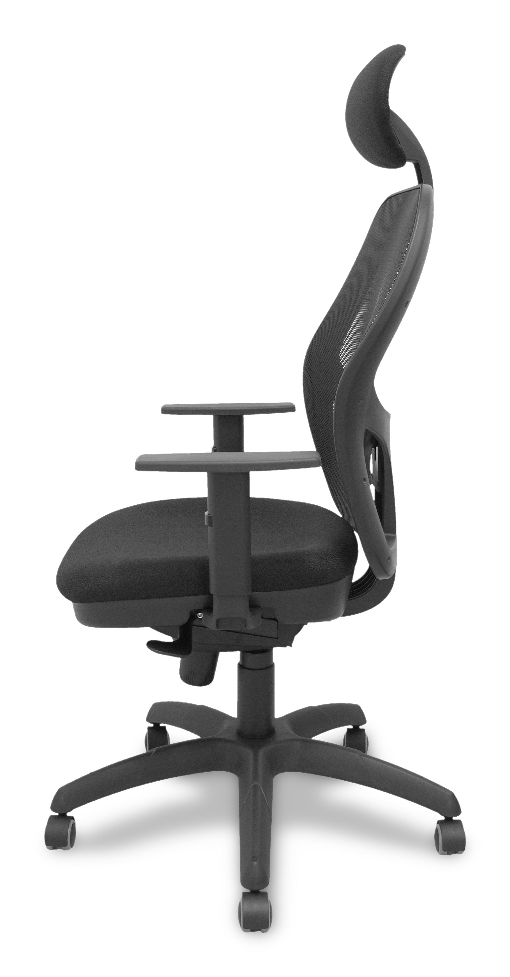 Silla Jorquera Malla Negra Asiento Bali Negro Con