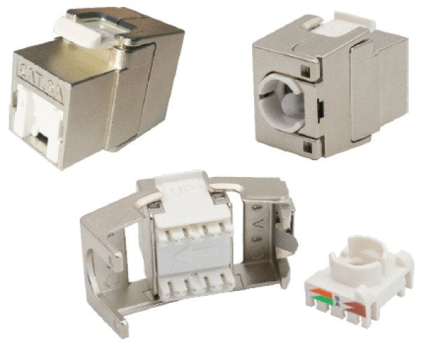 Efb Rj45 Shortbody Keystone Stp, Cat.6a 500mhz Mit Integriertem Shutter