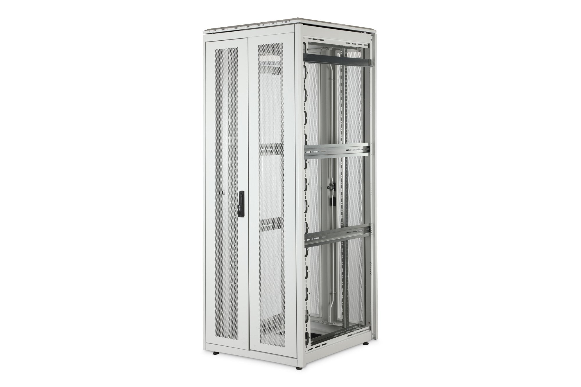 Armario De Red De 42ua Unique, 2053x800x800 Mm Puertas Perf. Dos Hojas, Sin Laterales, Gris