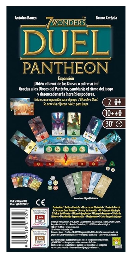 EAN 5425016921029 - Asmodee 7 Wonders : Duel Pantheon 7 Wonders Duel: Pantheon 30 min Juego De Cartas Guerra imagen 2