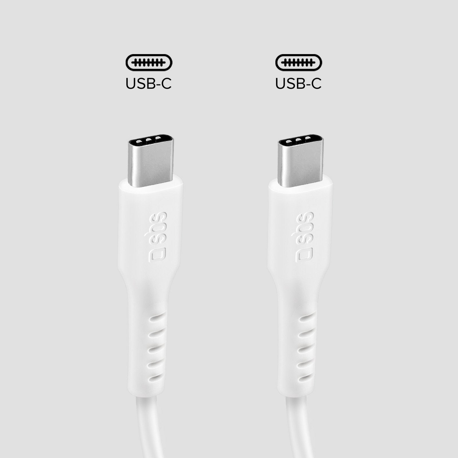 Sbs Usb-C Zu Usb-C Kabel 1m Weiá