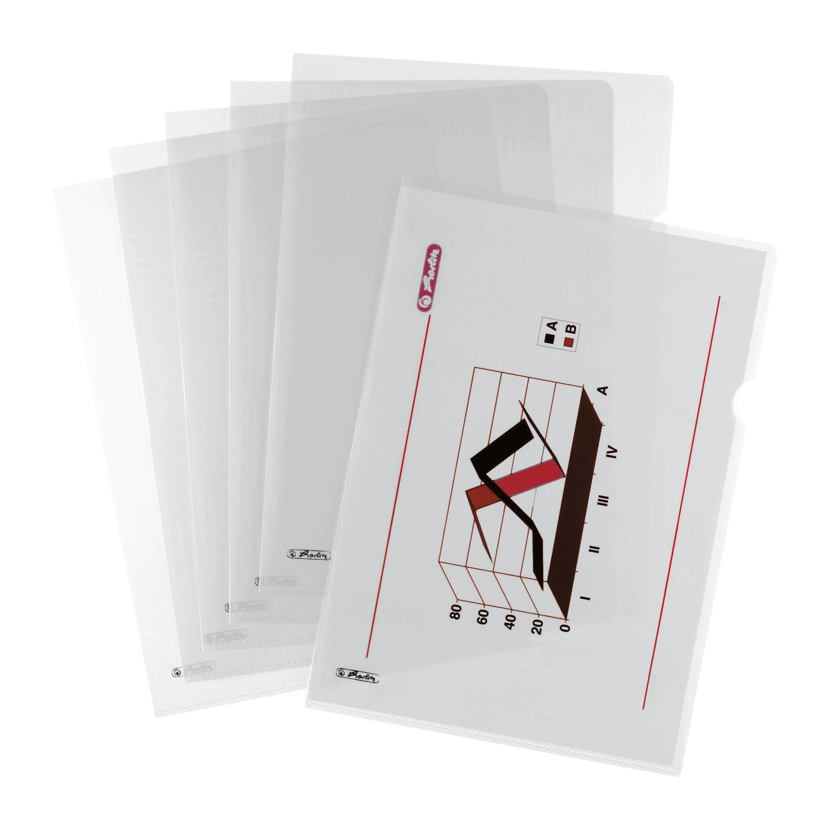 Herlitz - Lote De Fundas Portadocumentos (100 Unidades, A4), Transparentes