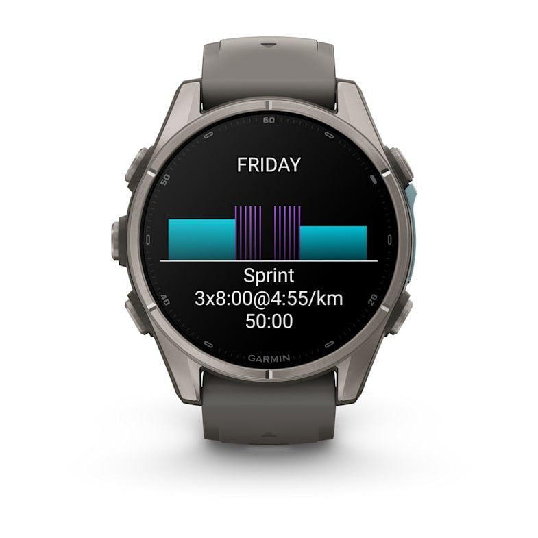 Garmin Fenix 9 Titanio Con Correa De Silicona En Gris Smartwatch 43mm