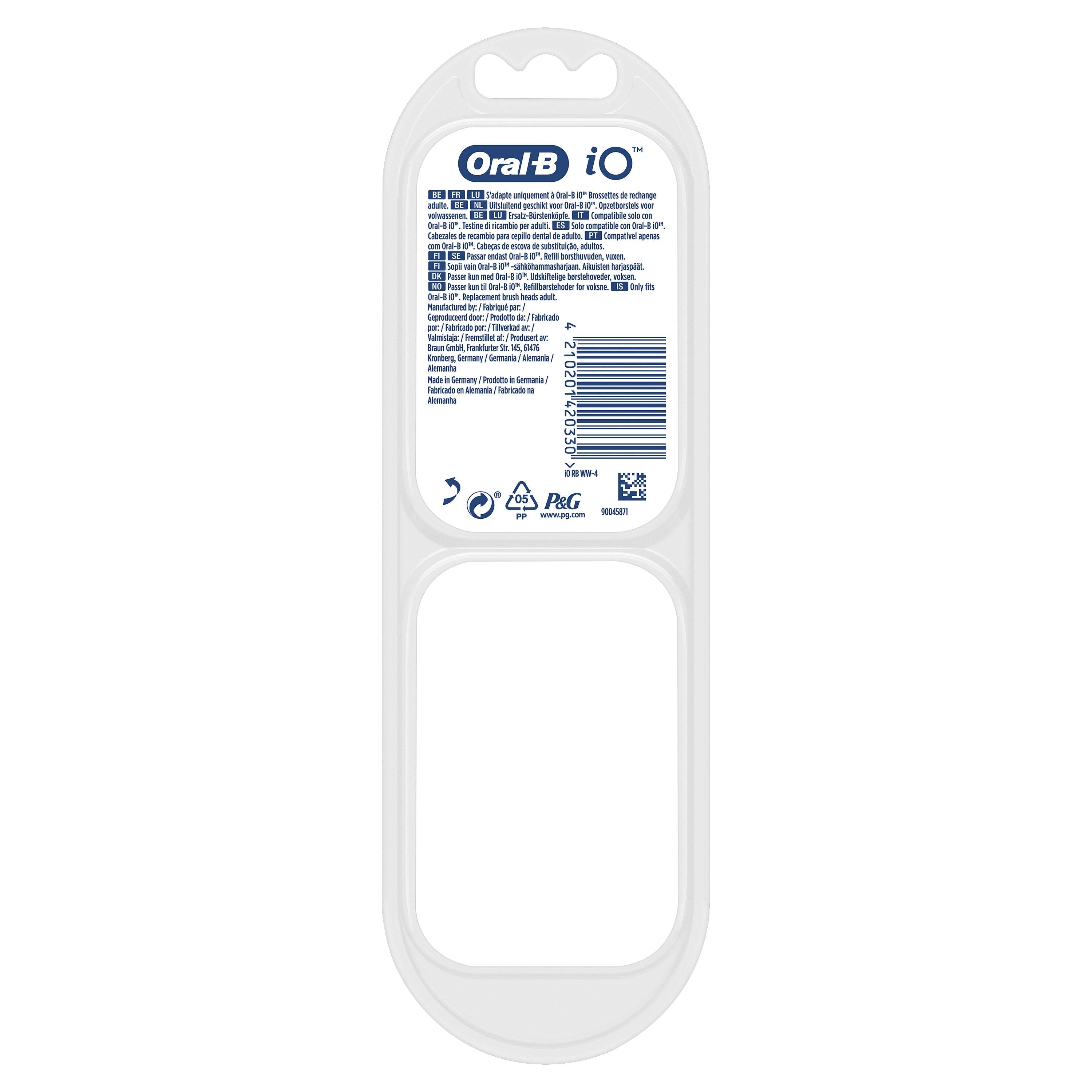 Braun Oral-B Io Rb Ww-4 Radiant Blanco 4er Aufsteckbürsten