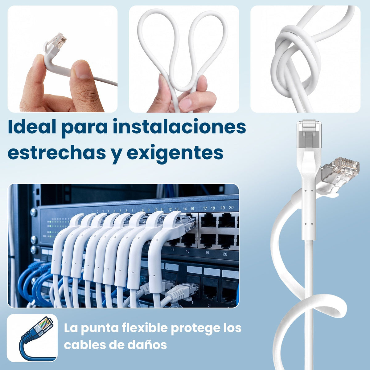 EAN 5906168638992 - Extralink Kat.6A U/FTP 3m 1Gbps Biały | Patchcord LAN | Miedź Kabel sieciowy skrętka, łamana końcówka (EX imagen 16