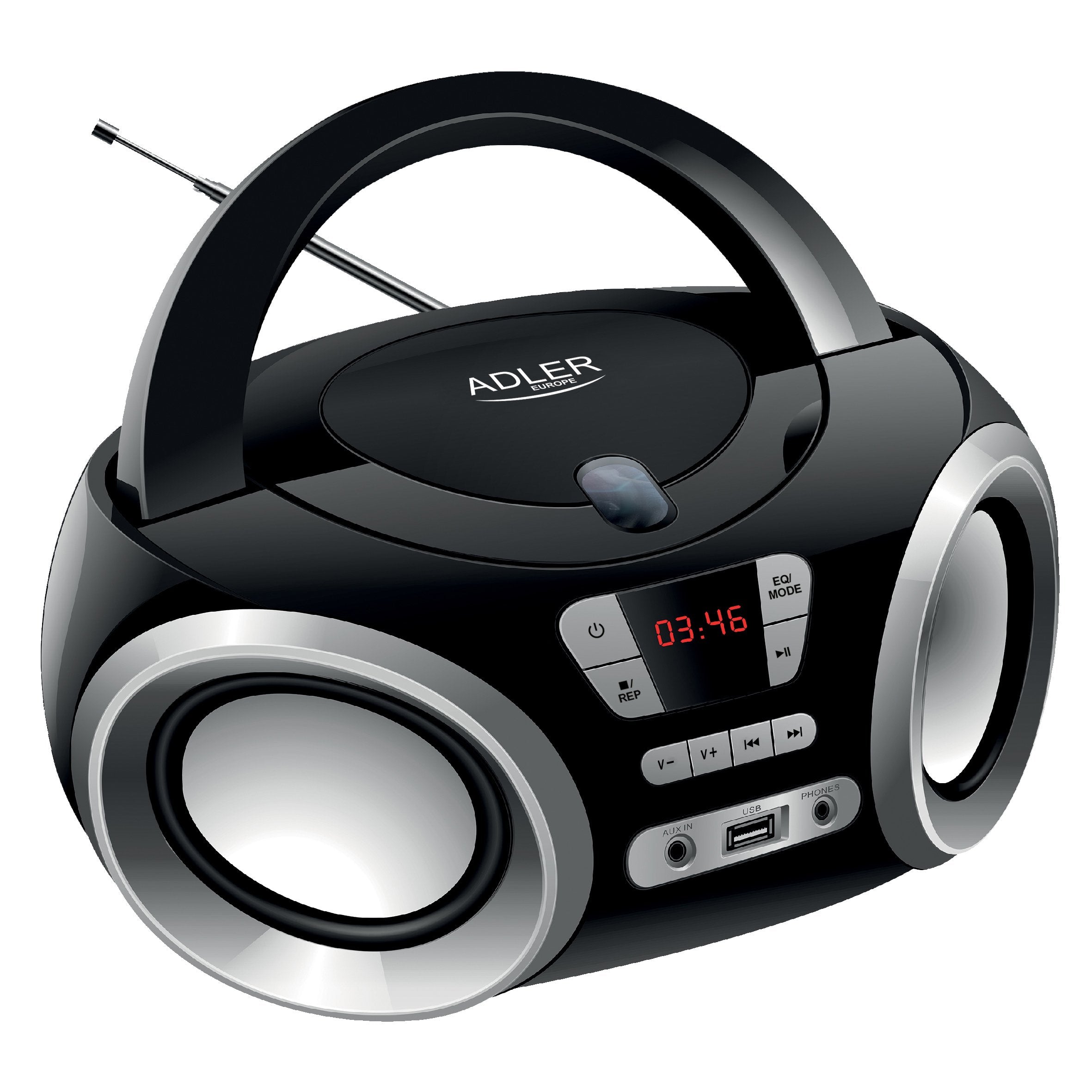 EAN 5902934838580 - Adler AD 1181 reproductor de CD Reproductor de CD portátil Negro, Plata imagen 1