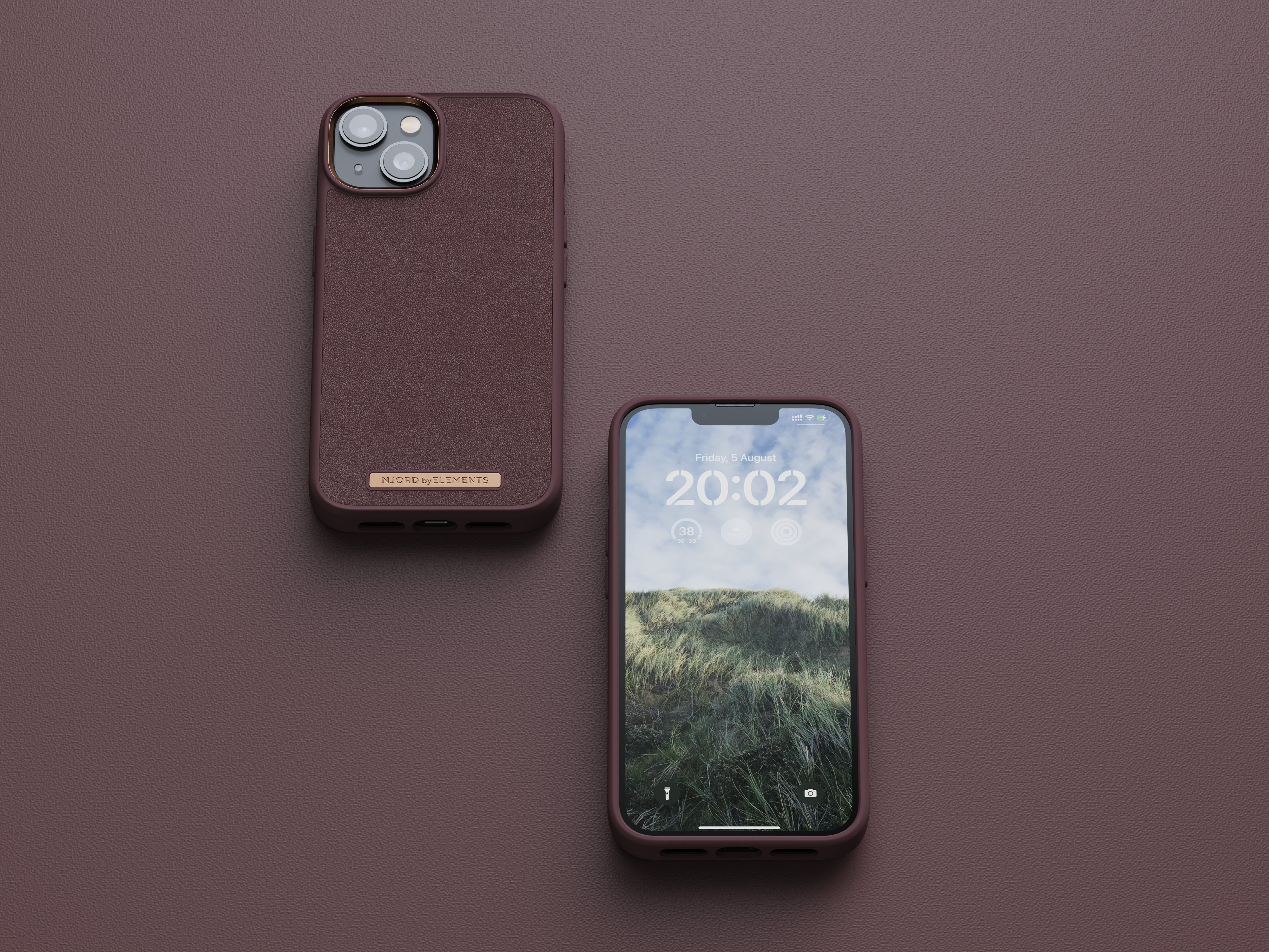 Funda Magsafe Iphone 12/13/14 Piel Marron Oscuro Njord