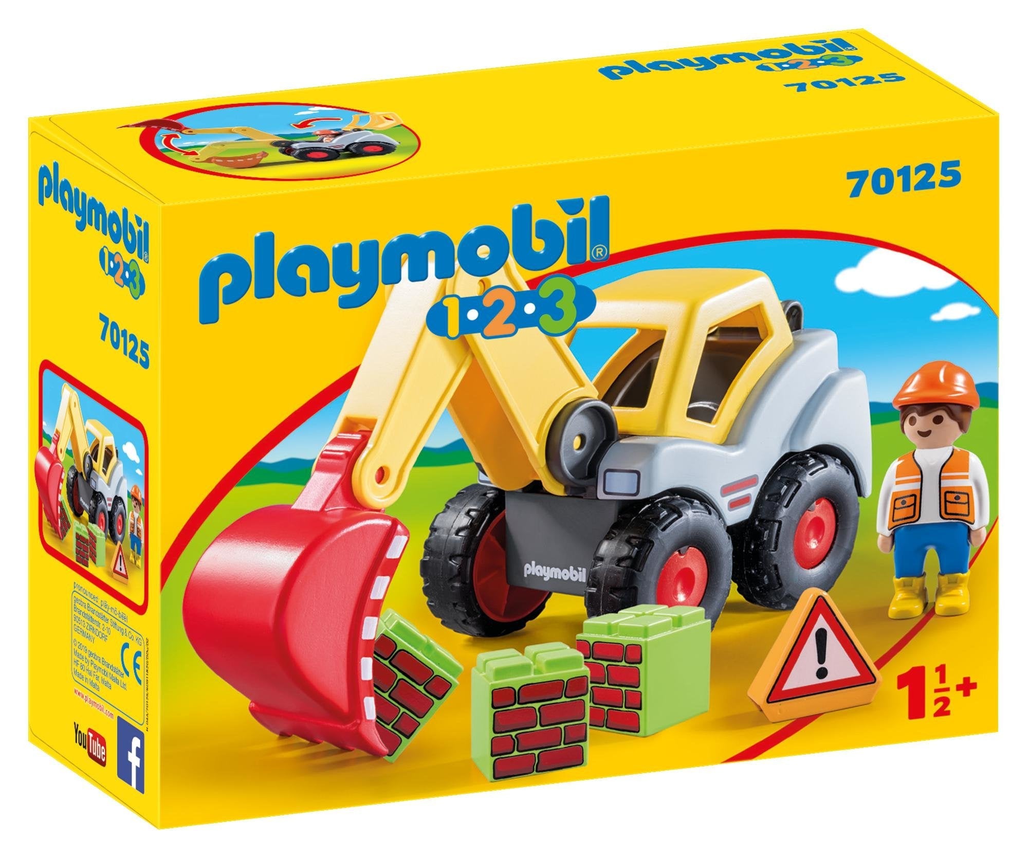 Playmobil 1.2.3 Pala Excavadora