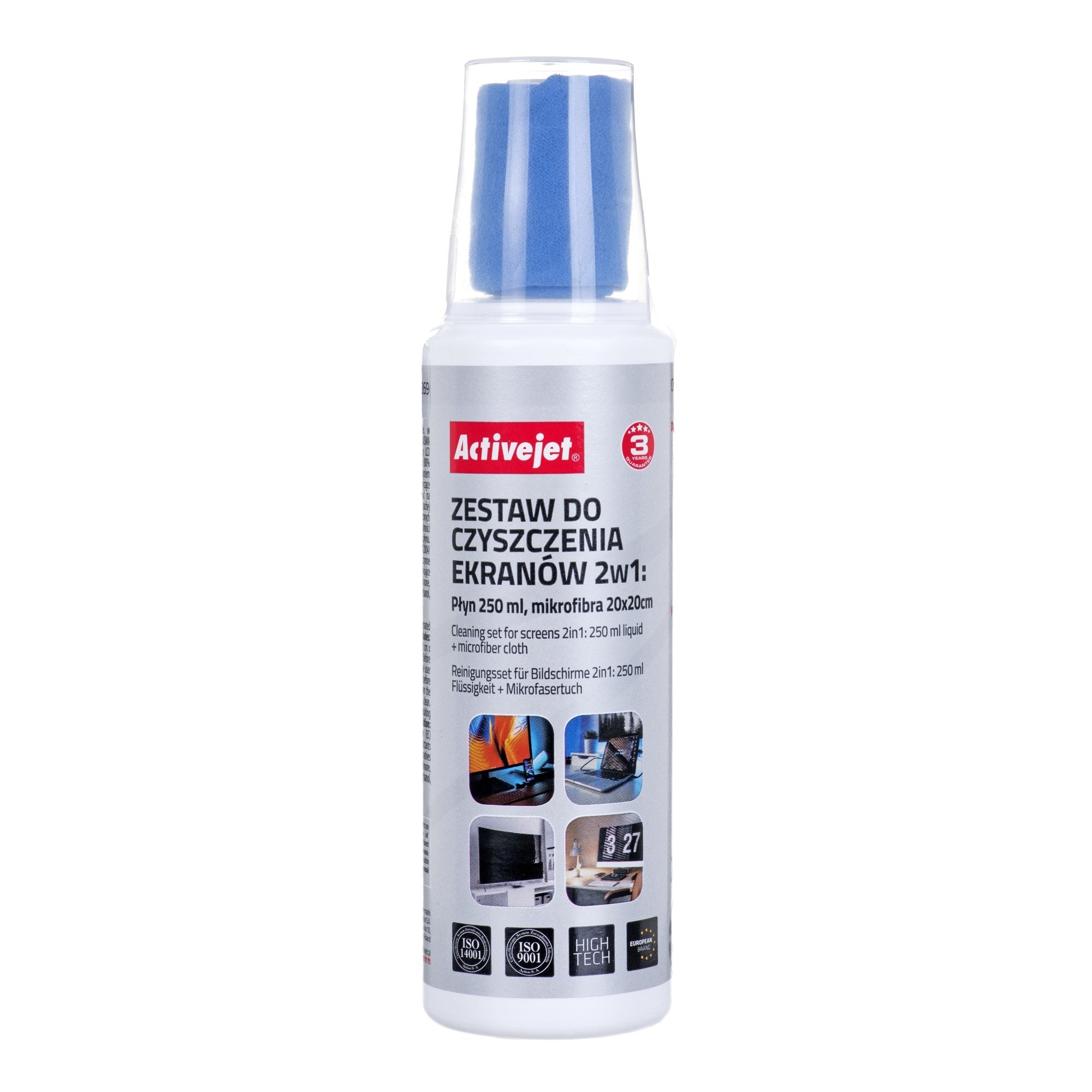 Activejet Kit De Limpieza De Pantallas 2en1 250 Ml/20x20 Cm