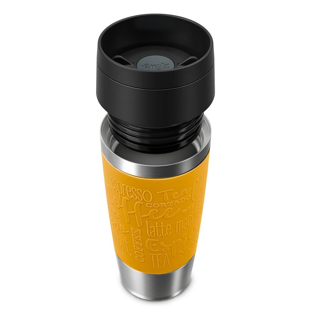 Emsa Travel Mug Taza Térmica Clásica Amarillo/Acero Inoxidable, 0,36 Litros N2020800