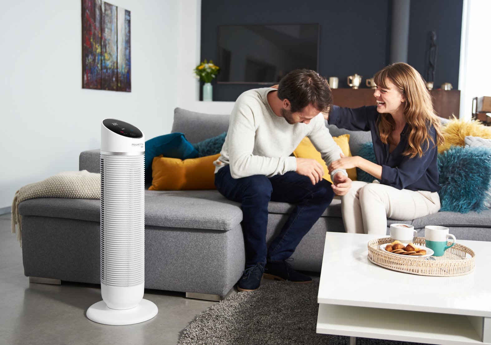 Calefactor  Rowenta Silent Comfort Hq8120 Eléctrico Interior Plata 2400 W Ventilador Eléctrico