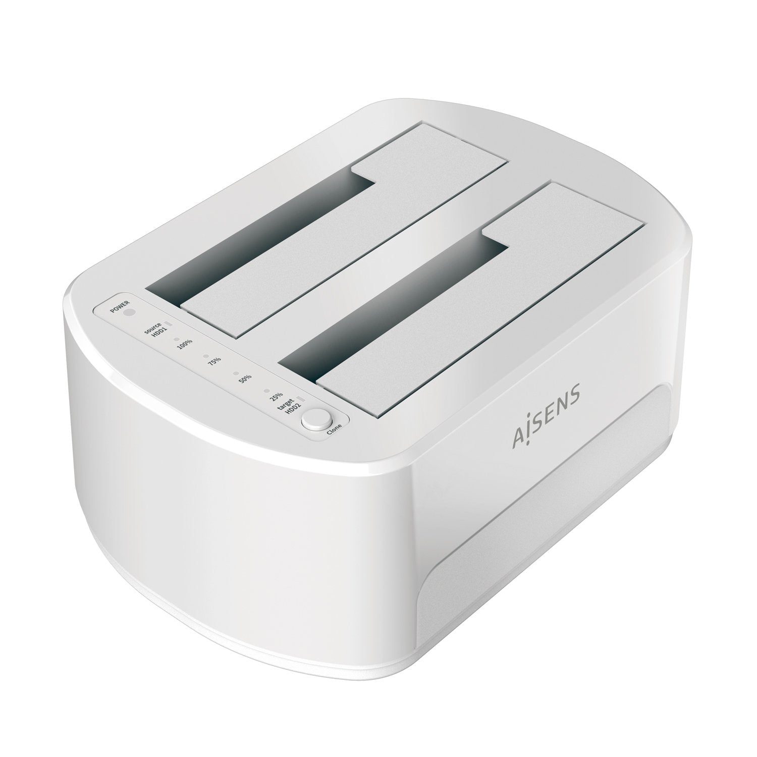 Aisens Docking Station Para Discos Duros Usb 3.0/3.1 Gen1 - Clone - Blanco