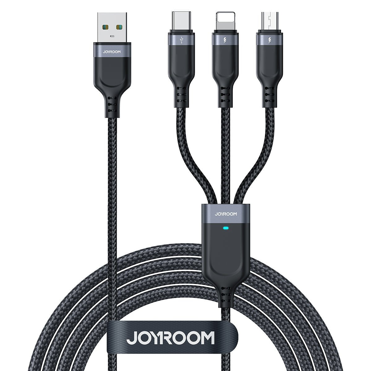 EAN 6956116758592 - JOYROOM S-1T3018A18 cable USB 0,3 m USB A USB C/Micro-USB B/Lightning 4,8 Gbit/s Negro imagen 1